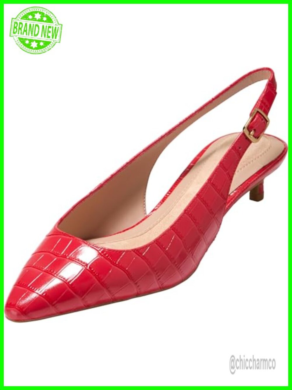 Cole Haan 35mm Slingback Pump Heel Leather Business Casual Women